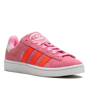 Adidas Women's Pink and Orange Campus Shoes